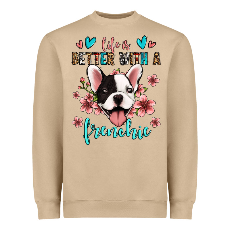 Life Is Better With A Frenchie Heavyweight Sweatshirt by Jasminsmagicworld | Teevron