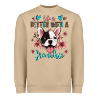 Mushroom life is better with a frenchie Heavyweight Sweatshirt - Jasminsmagicworld