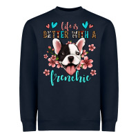Navy life is better with a frenchie Heavyweight Sweatshirt - Jasminsmagicworld