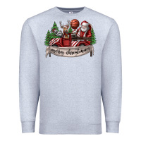 Heather Grey Merry Christmas Premium Sweatshirt - SublimationCraftShop