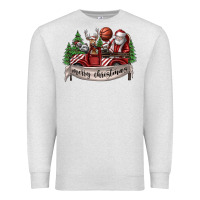 Oatmeal Heather Merry Christmas Premium Sweatshirt - SublimationCraftShop