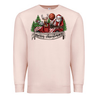 Pale Pink Merry Christmas Premium Sweatshirt - SublimationCraftShop