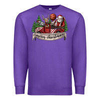 Purple Merry Christmas Premium Sweatshirt - SublimationCraftShop