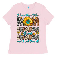 Bubblegum Pink i have three tittles mom grandma great grandma Ladies Tee - Zillion Design Studio