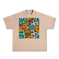 Burro western gemstone and sunflower seamless pattern Urban Heavy Tee - BundleAndBundleShop