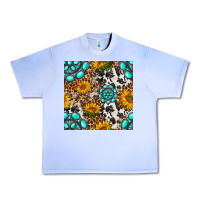 Grape Ice western gemstone and sunflower seamless pattern Urban Heavy Tee - BundleAndBundleShop
