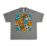 Tornado western gemstone and sunflower seamless pattern Urban Heavy Tee - BundleAndBundleShop