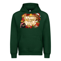 Forest Green merry and bright Urban Hoodie - CowGirlArtShop