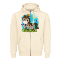 Sandshell little cute horse Zipper Hoodie - NancyCooperArtShop