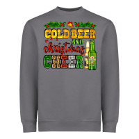 Storm cold beer and christmas cheer with beer bottles Heavyweight Sweatshirt - AdoDesignShop