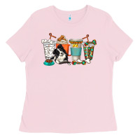 Bubblegum Pink alaskan border collie dog coffee cups Ladies Tee - texasbilliewilder