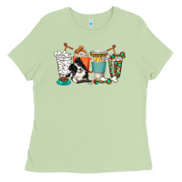 Matcha alaskan border collie dog coffee cups Ladies Tee - texasbilliewilder