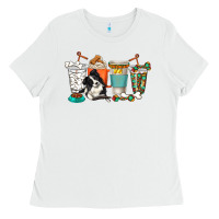 White alaskan border collie dog coffee cups Ladies Tee - texasbilliewilder
