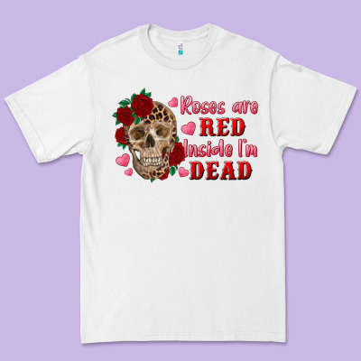 Roses Are Red Inside I'm Dead Skull Premium Tee Designed By Ranaportraitstore