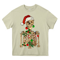 Mossy Christmas Skeleton Heavy Core Tee - RanaPortraitStore