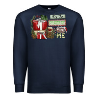 Navy It's The Present For Me Premium Sweatshirt - SublimationCraftShop