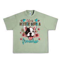 Oil Green life is better with a frenchie Urban Heavy Tee - Jasminsmagicworld