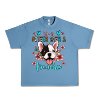 Pebble Blue life is better with a frenchie Urban Heavy Tee - Jasminsmagicworld