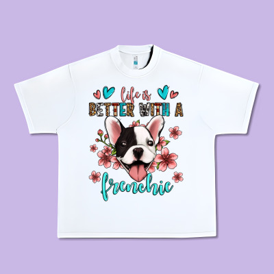 Life Is Better With A Frenchie Urban Heavy Tee Designed By Jasminsmagicworld