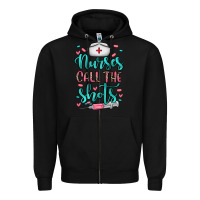 Black nurses call the shots Zipper Hoodie - NancyCooperArtShop
