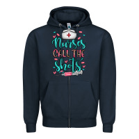 Navy nurses call the shots Zipper Hoodie - NancyCooperArtShop