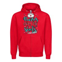 Red nurses call the shots Zipper Hoodie - NancyCooperArtShop