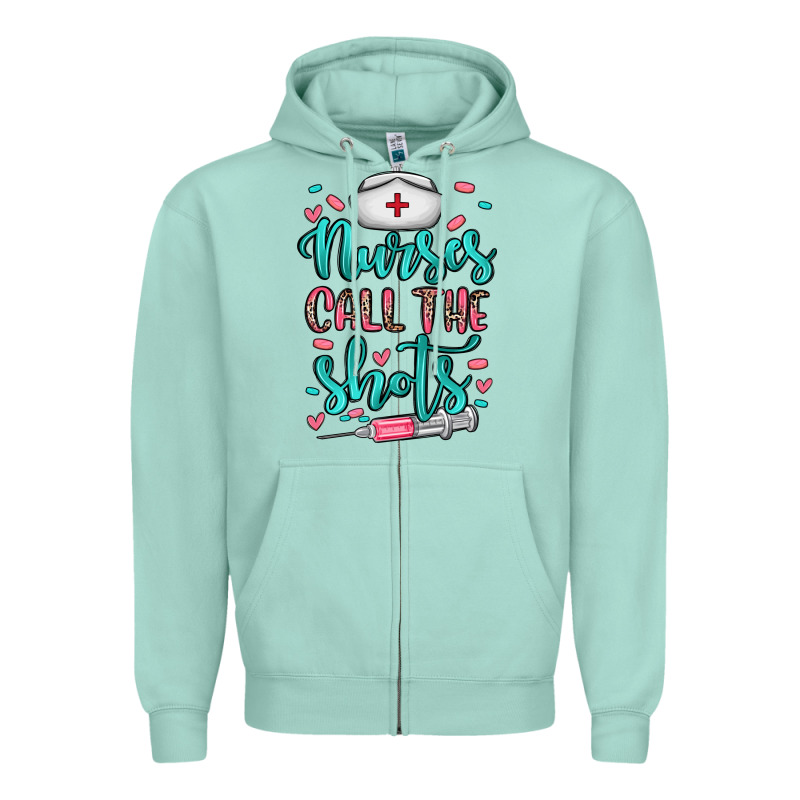 Nurses Call The Shots Zipper Hoodie by NancyCooperArtShop | Teevron