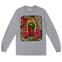 Heather Grey our lady of guadalupe christmas Long Sleeve Tee - Jasminsmagicworld
