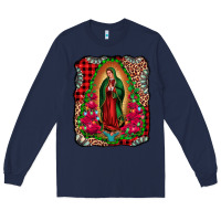 Navy our lady of guadalupe christmas Long Sleeve Tee - Jasminsmagicworld