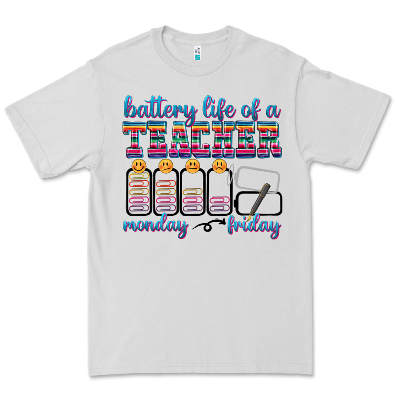 Battery Life Of A Teacher Premium Tee by texasbilliewilder | Teevron