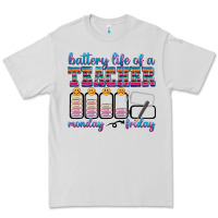 Dove Grey battery life of a teacher Premium Tee - texasbilliewilder