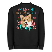 Black life is better with a corgi Heavyweight Sweatshirt - Jasminsmagicworld