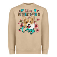 Mushroom life is better with a corgi Heavyweight Sweatshirt - Jasminsmagicworld