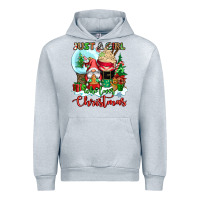Heather Grey just a girl who loves christmas Urban Hoodie - CowGirlArtShop