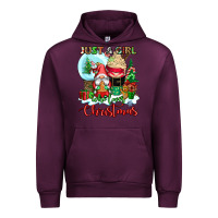 Mauve Wine just a girl who loves christmas Urban Hoodie - CowGirlArtShop