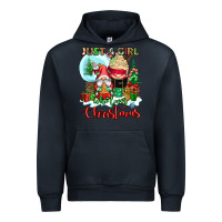 Navy just a girl who loves christmas Urban Hoodie - CowGirlArtShop