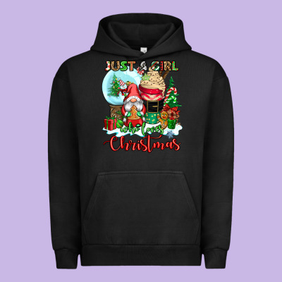 Just A Girl Who Loves Christmas Urban Hoodie Designed By Cowgirlartshop