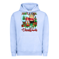 Pigment Grape Ice just a girl who loves christmas Urban Hoodie - CowGirlArtShop