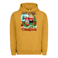 Pigment Peanut Butter just a girl who loves christmas Urban Hoodie - CowGirlArtShop