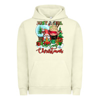 Pigment Pistachio just a girl who loves christmas Urban Hoodie - CowGirlArtShop
