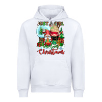 White just a girl who loves christmas Urban Hoodie - CowGirlArtShop
