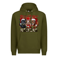 Army Green Merry Christmas Premium Hoodie - RanaPortraitStore