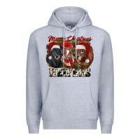 Heather Grey Merry Christmas Premium Hoodie - RanaPortraitStore