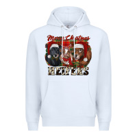 White Merry Christmas Premium Hoodie - RanaPortraitStore
