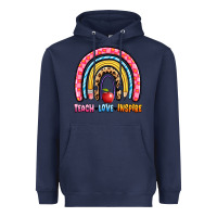 Navy teach love inspire rainbow Heavyweight Hoodie - Artiststas