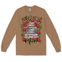 Toasted Coconut she is mom Long Sleeve Tee - JahusDesignShop