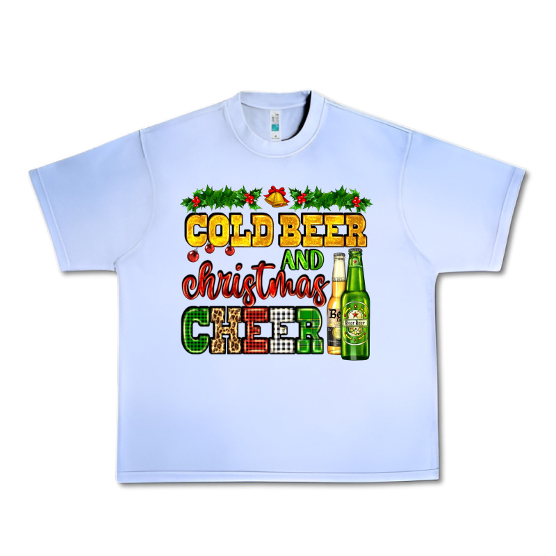Cold Beer And Christmas Cheer With Beer Bottles Urban Heavy Tee by AdoDesignShop | Teevron