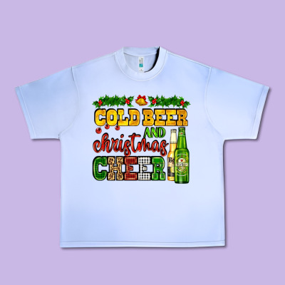 Cold Beer And Christmas Cheer With Beer Bottles Urban Heavy Tee Designed By Adodesignshop