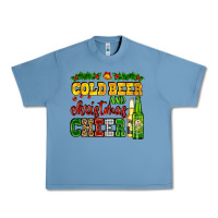Pebble Blue cold beer and christmas cheer with beer bottles Urban Heavy Tee - AdoDesignShop