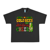 Pigment Black cold beer and christmas cheer with beer bottles Urban Heavy Tee - AdoDesignShop